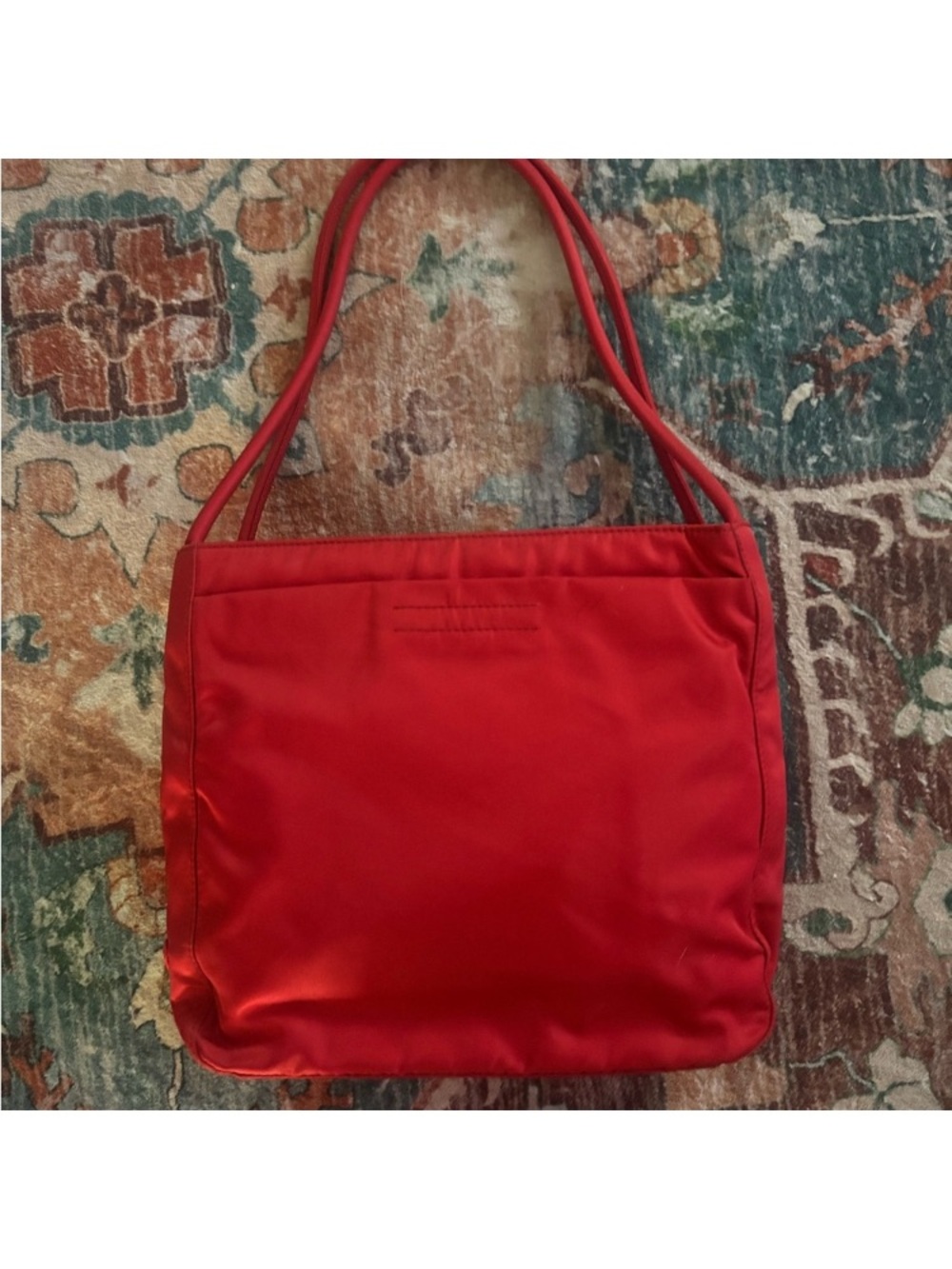 Prada Red Nylon Shoulder Bag